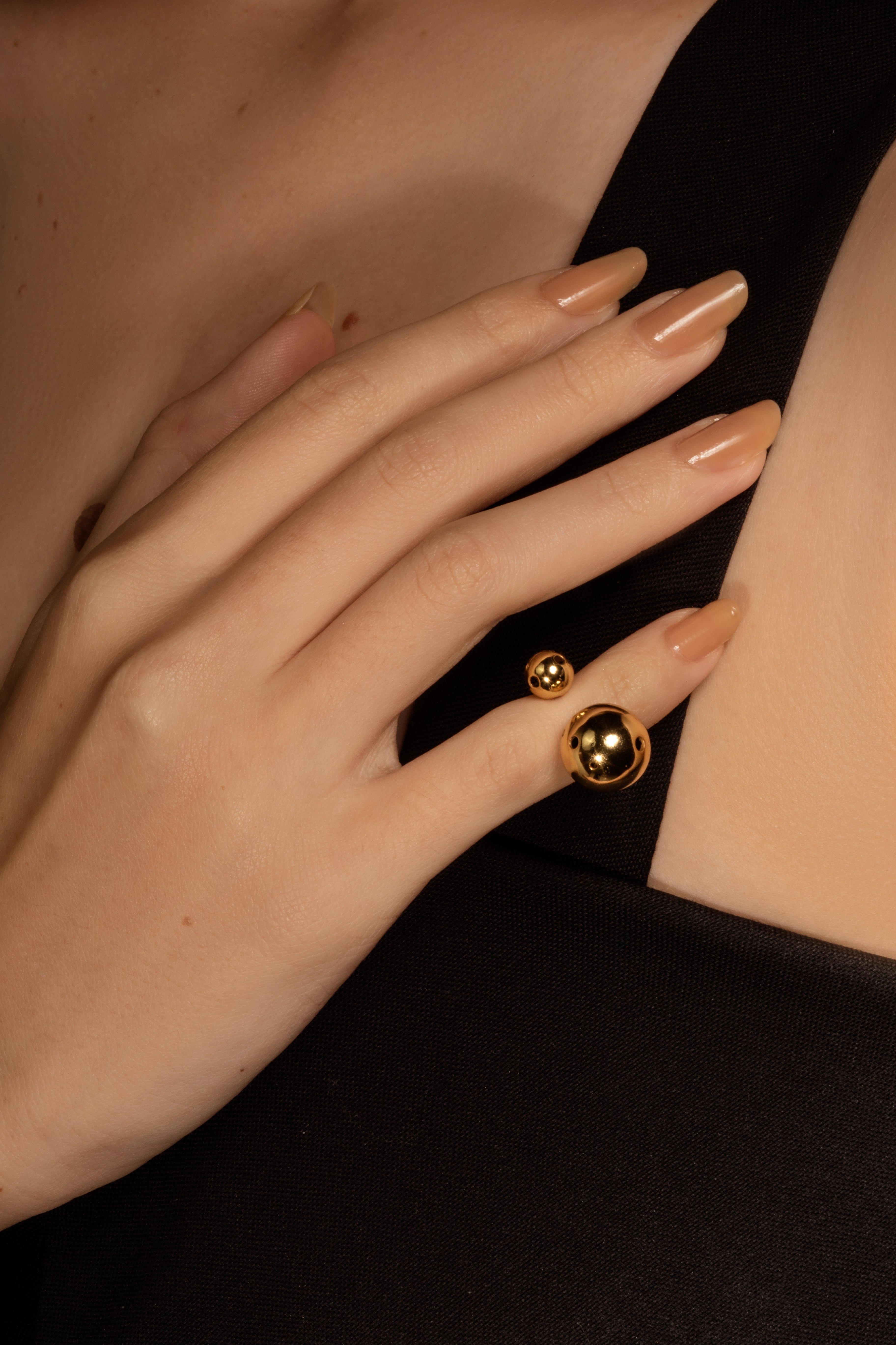 SMALL BUBBLE RING &amp; EAR CUFF